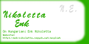 nikoletta enk business card